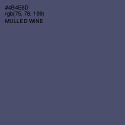 #4B4E6D - Mulled Wine Color Image